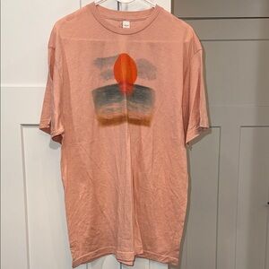 Peach Graphic T-Shirt with Sunset Print